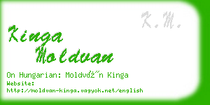 kinga moldvan business card